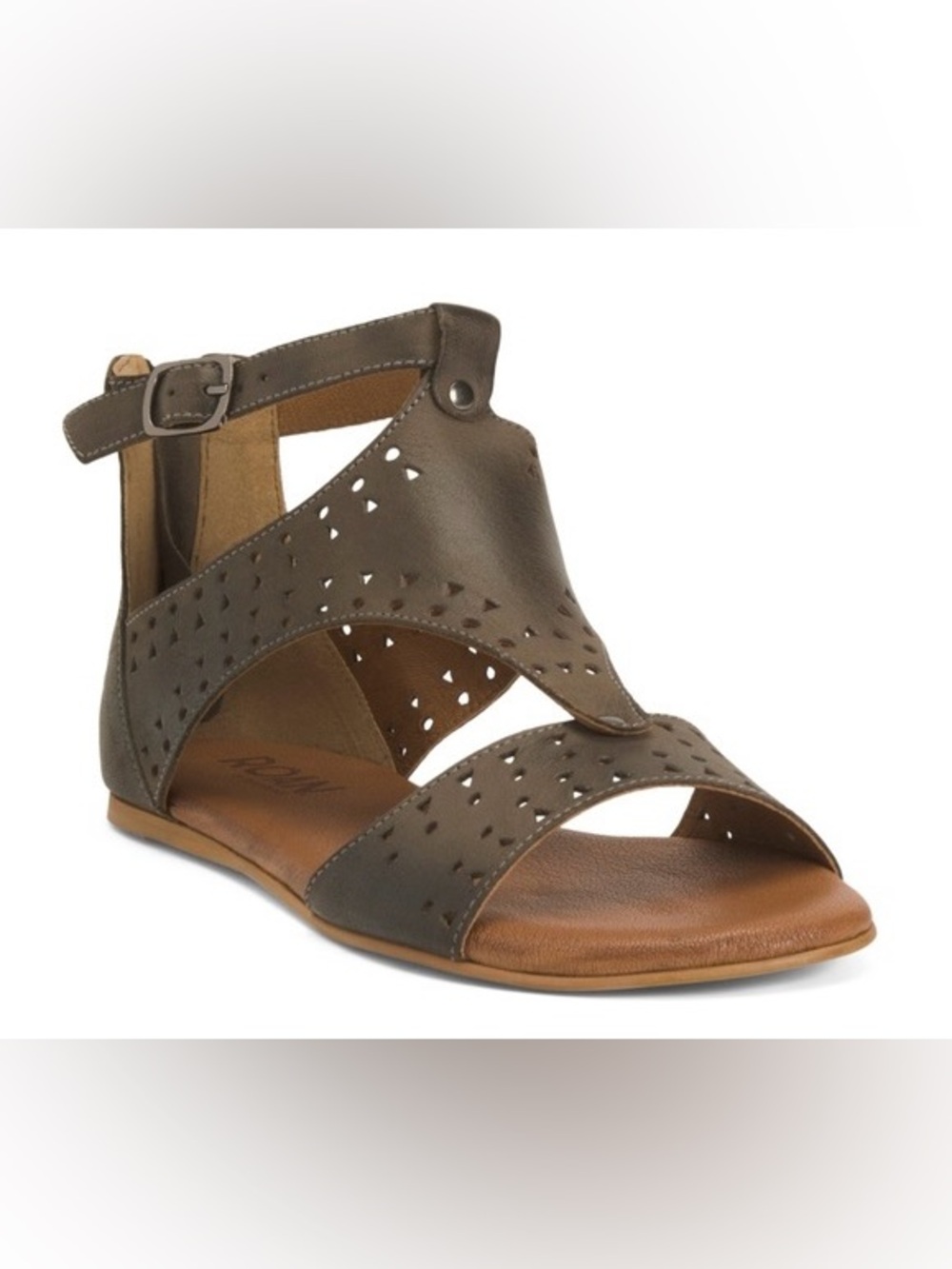 Roan by Bed Stu Kit Leather Sandals Size 7 Bosco Grey - Picture 2 of 12